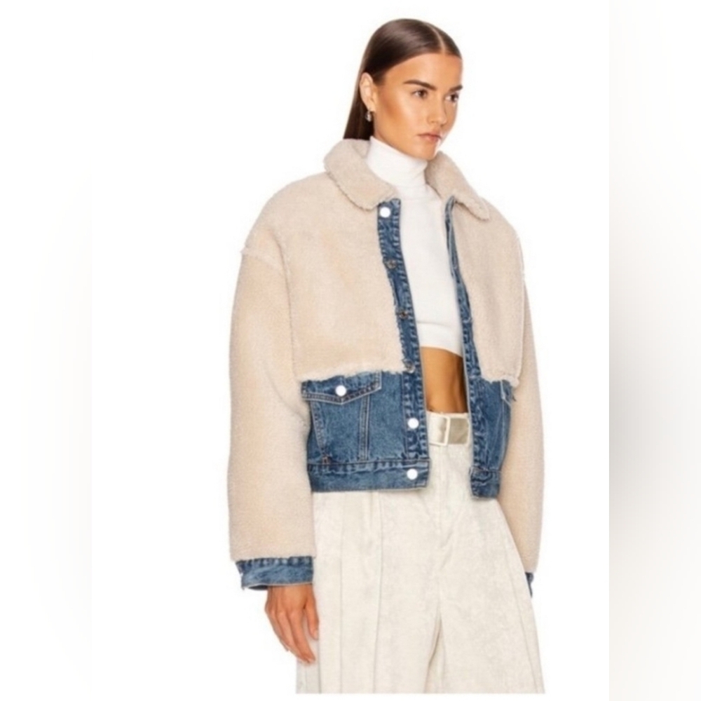 GRLFRND Sherpa and Denim Jacket